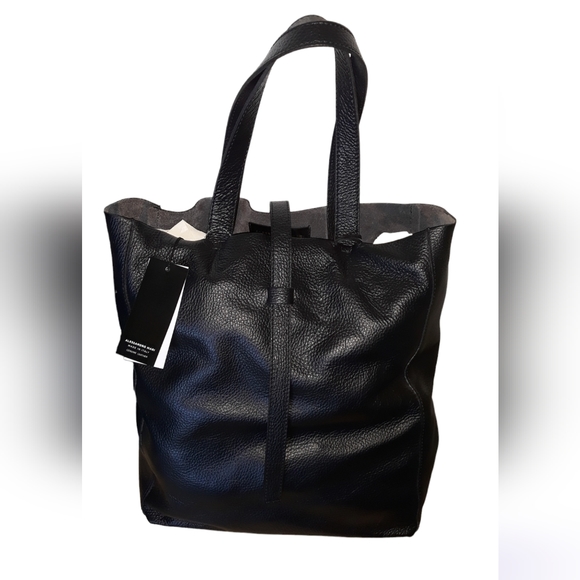 Black Italian Leather Purse - Picture 1 of 3